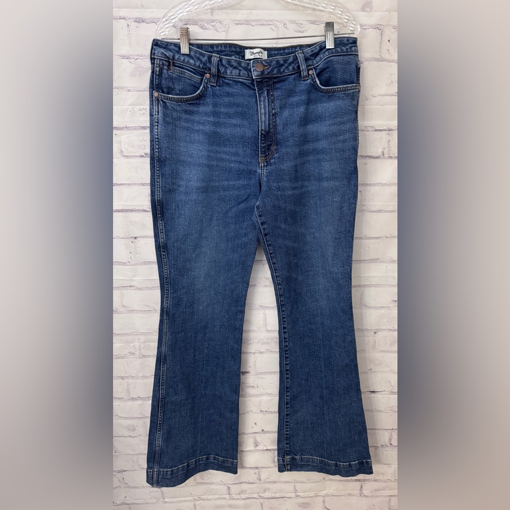 Wrangler Retro High Rise Trouser‎ Blue Jeans Stretch 32x34 Western Rodeo Cowgirl